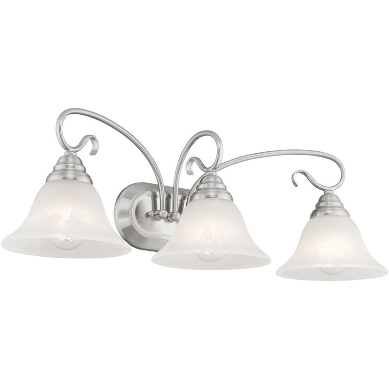 Yorba 3 - Light Vanity Light, Brushed Nickel