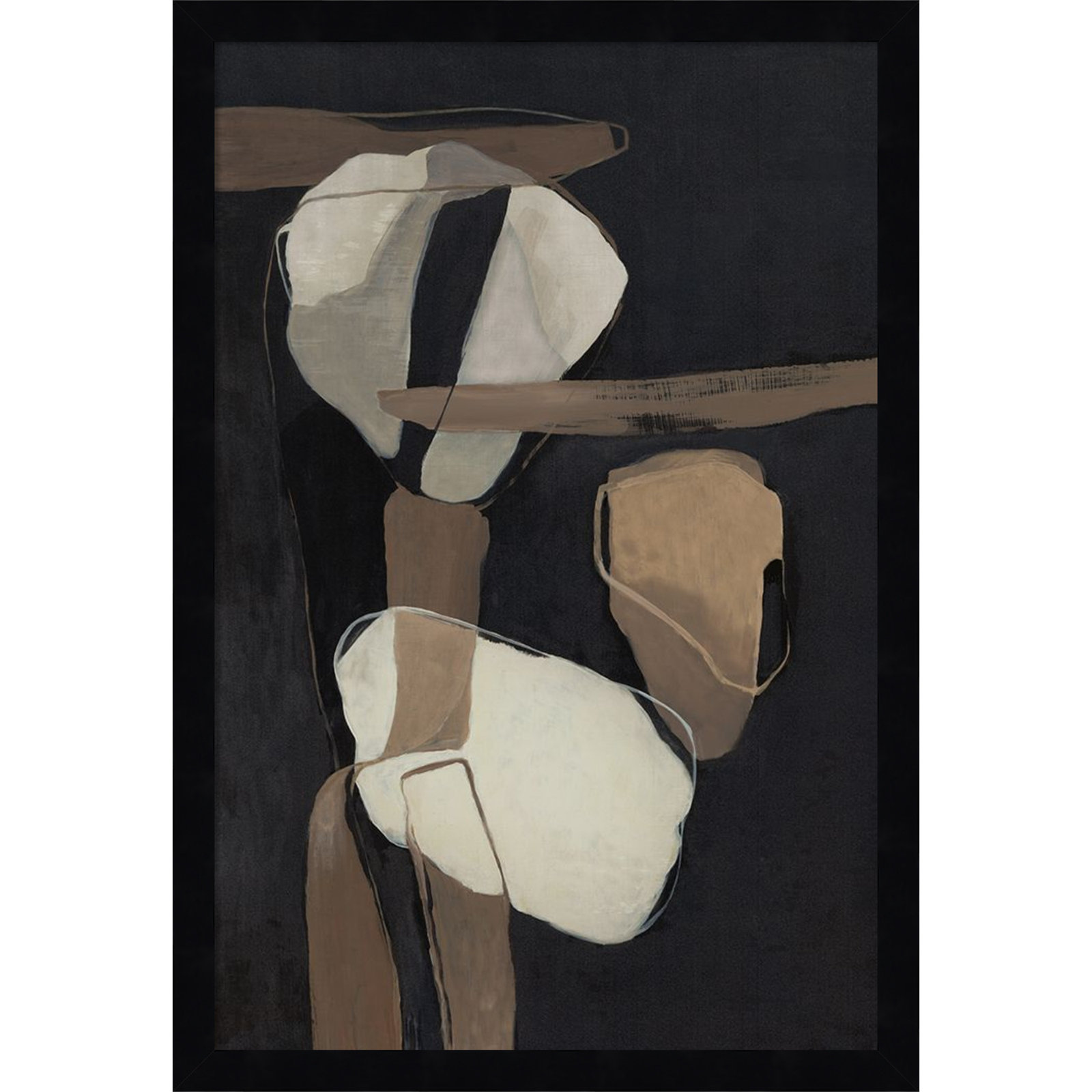 All Attached by Jacob q Wood Framed Wall Art Print, Black, 21" H x 15" W