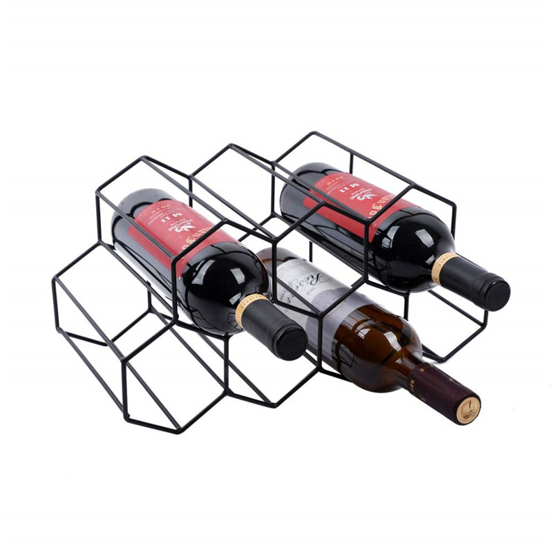 Brackenley Tabletop Wine Bottle & Glass Rack Black