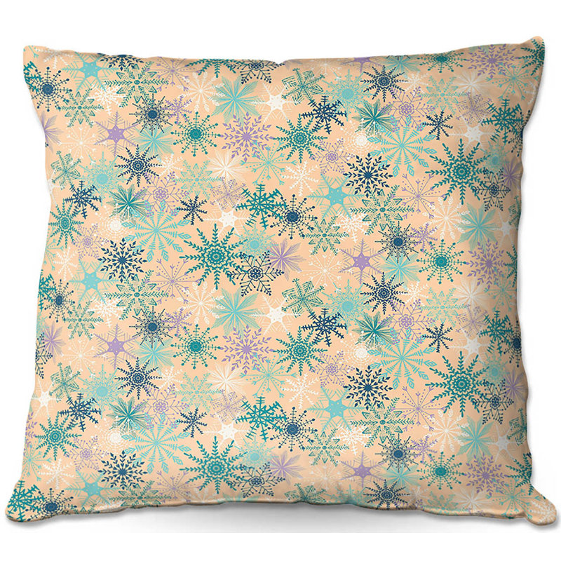  Couch Snowflakes Throw Pillow, 16" x 16"