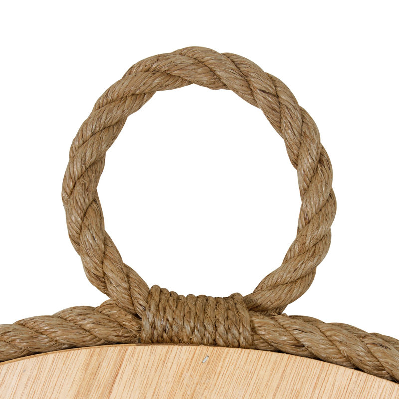 Chios Rope Round Wall Mirror, 30" H x 30" W