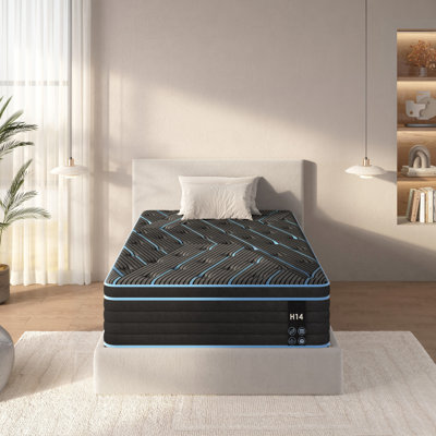 10"/12"/14" Hybrid Mattress, Individually Pocketed Innerspring, Medium Firm (Twin/Queen/King Sizes Available)