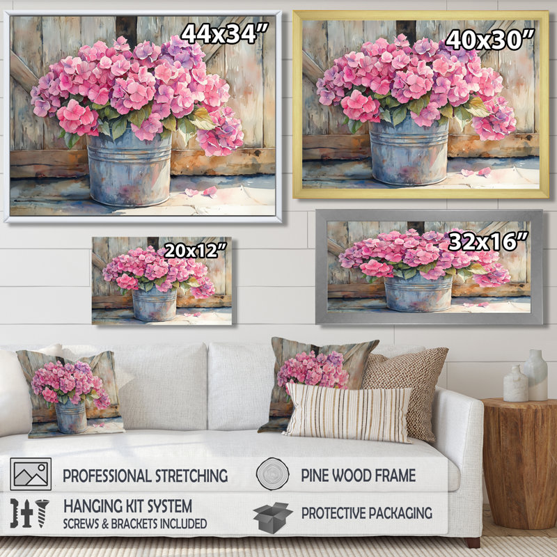 Distin - Floral Wall Art, Brun, H 12 po x l 20 po, Impression encadrée flottante