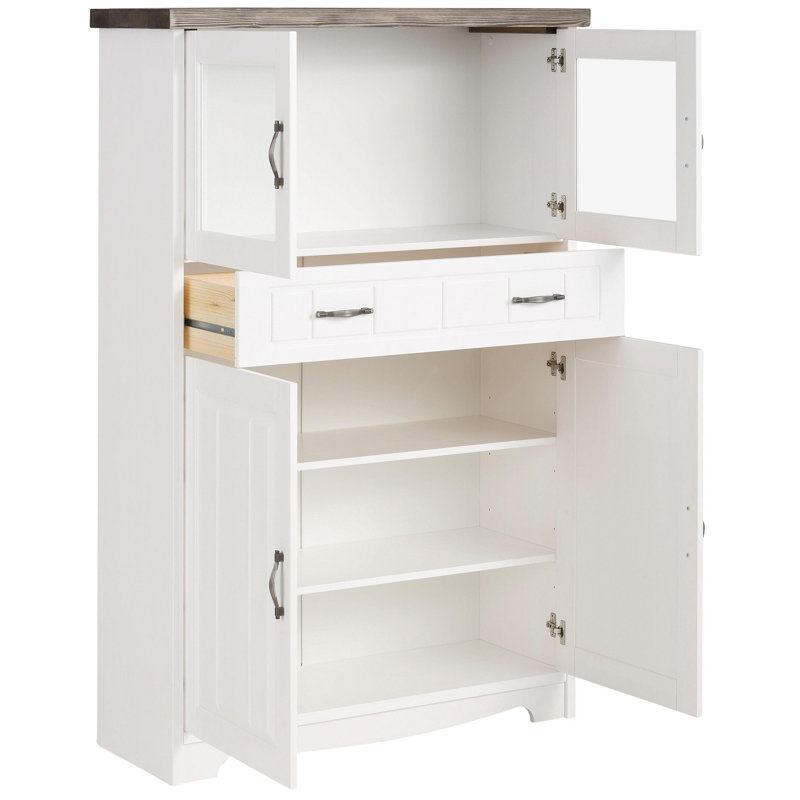 Display Cabinet, White/Grey