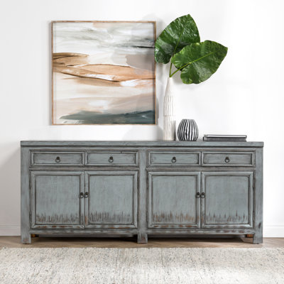 Armoire sauge rétro à 4 tiroirs Libbit