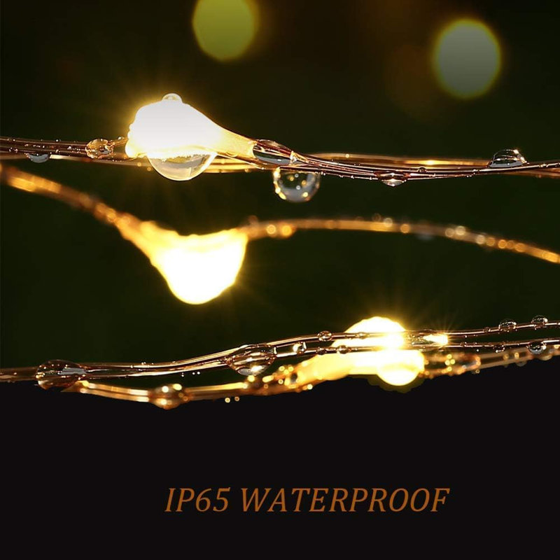 Juta Indoor 100 - Bulb 6.42'' Solar Powered LED Wide Angle LED String Light