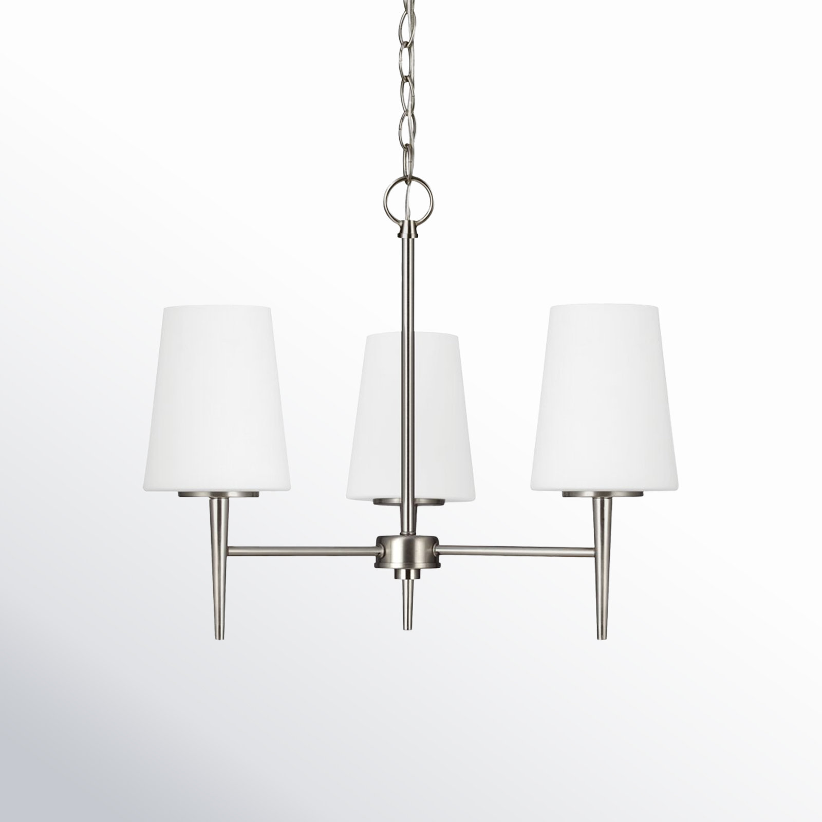 Erlandson 5 - Light Steel Dimmable Chandelier, 16 3/4" H x 20 1/2" W x 20 1/2" D, Satin Bronze, 100W A19 Medium