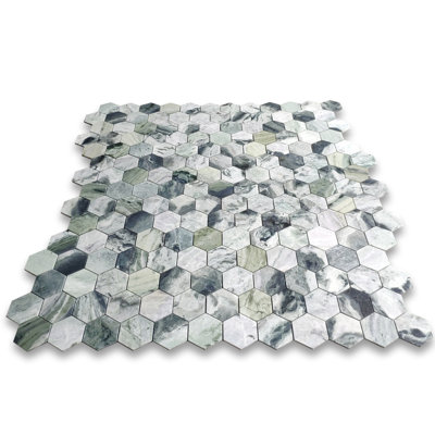 12" x 11" Marble Mosaic Honeycomb Wall & Floor Tile