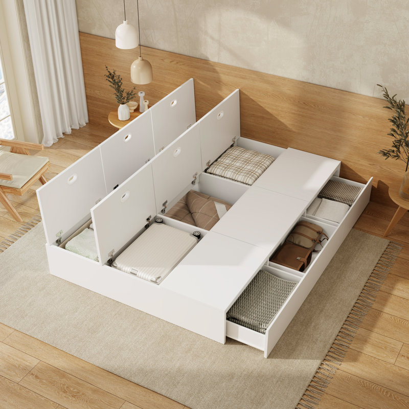 Solid Wood Storage Bed