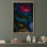 «Dark Rose Floral Bloom Deep Jewel Tone Art», reproduction d'art sur toile encadrée