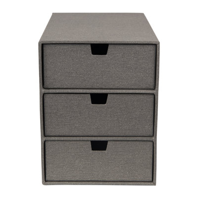 Bigso Ingrid 3-Drawer Fiberboard Desk Organizer Drawers