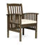 Chaise en bois avec coussins gris et crème - pour l'extérieur moderne de 2 à éléments