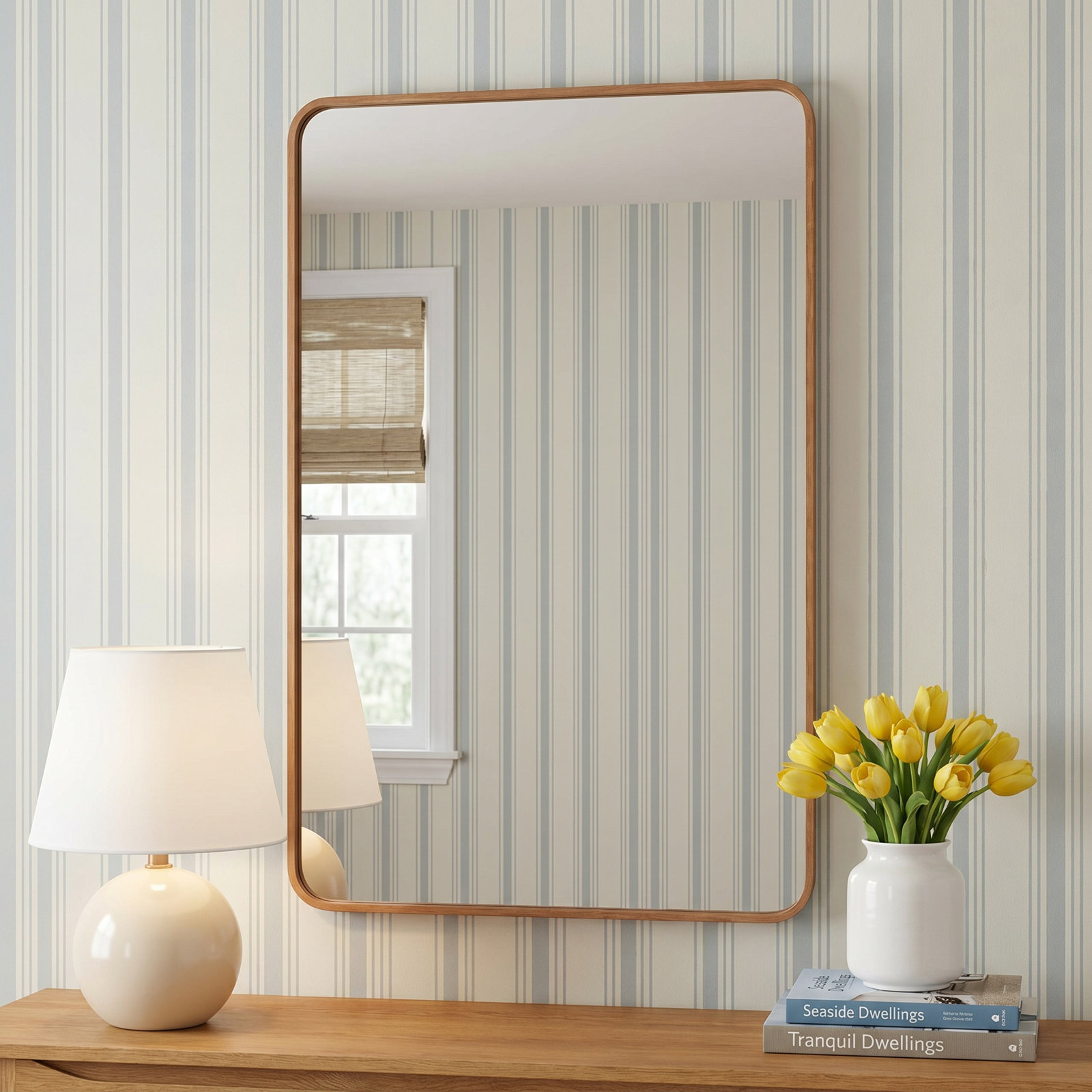 Strophe 24" Pine Accent Mirror