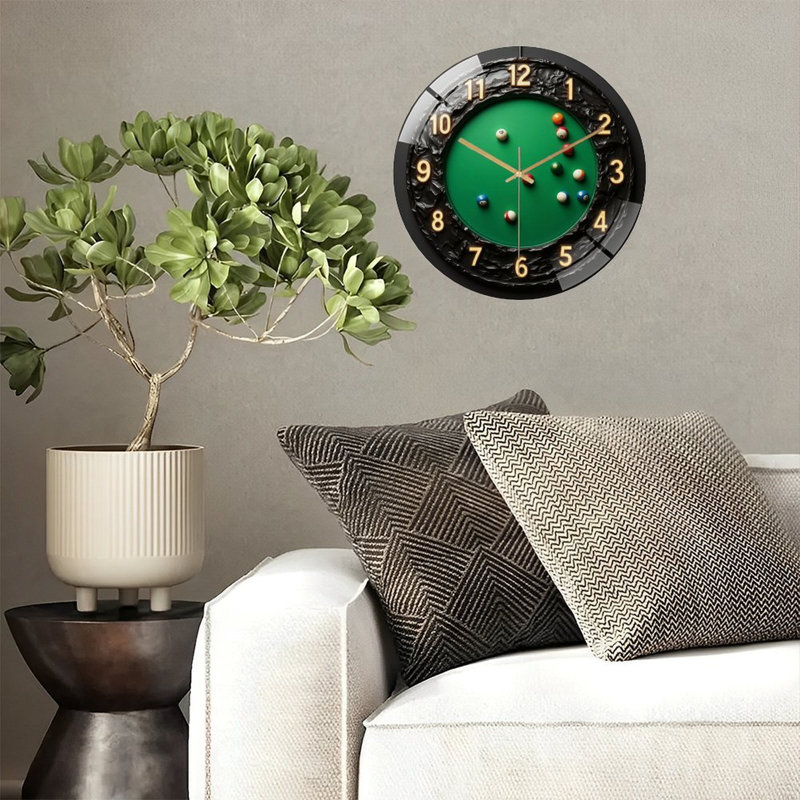 Horloge murale en verre 12 po