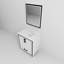 Meuble-lavabo simple l 30 po x P 22 po avec plateau blanc et miroir 28 po Ziva-87293402-113113988