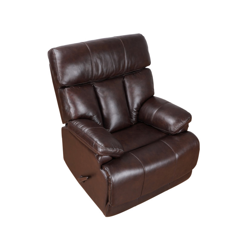 Fauteuil inclinable Prague, Cuir véritable brun