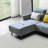 102 " Velvet L-Shaped Sofa & Chaise-1927985594