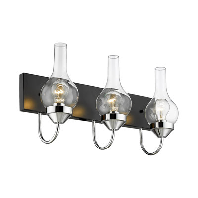 Luminaire de salle de bain noir et lumières
