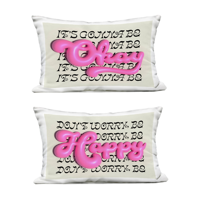 Coussin extérieur Stupell Industries Uplifting Bubble Design par Victoria Barnes (ensemble de 2)