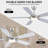 52" 5-blade Ceiling Fan With Lights And Remote Control-1909933095