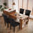 Faux Leather Upholstered Parsons Dining Chairs Black-1185341572
