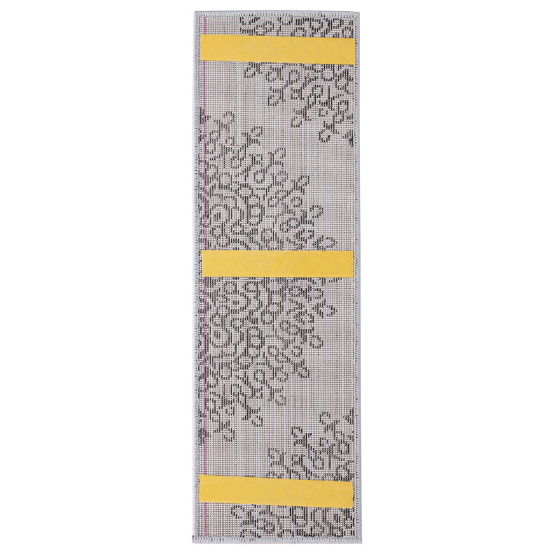 Tapis d'escalier Fogleman, Gris foncé / Noir, 13