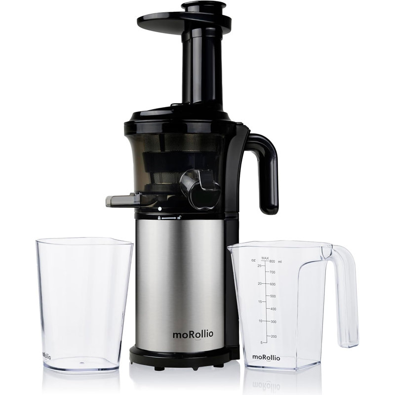 moRollio Cold Press Juicer; Powerful 200W Slow Masticating Juicer Machine