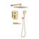 Shower Faucet Set, With Handheld Shower And Rainfall Shower Head Combination Set Wall Mounted Shower System With Tub Spout