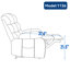 Fauteuil inclinable Zaiden Chenille Power Lift avec massage et chaleur lombaire-2094153439