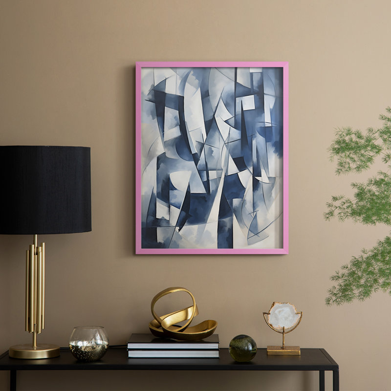 NAUTICAL Series CDxxI, reproduction encadrée - bois massif, Rose, H 15 po x l 12 po