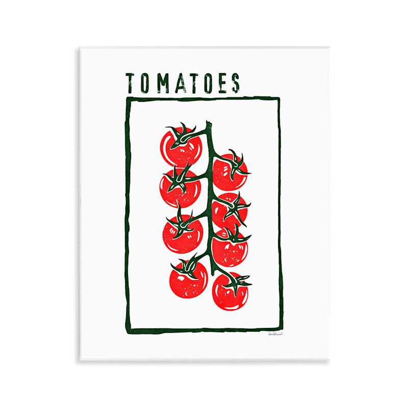 Plaque murale grappe de tomates mûres, design par Amanda Greenwood