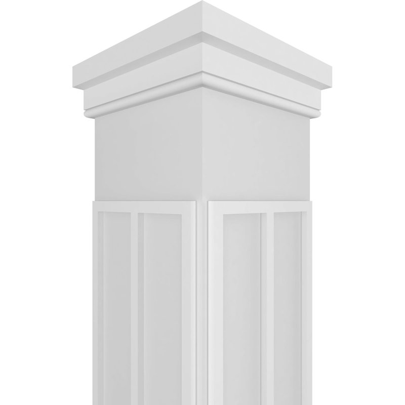 Craftsman Classic Cedar Park Square non effilé avec colonne Prairie Capital, H 96 po x l 9,625 po x P 9,625 po