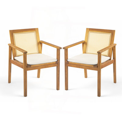 Preston Outdoor Dining Chair With Cushion(Set Of 2)