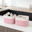 Paniers de rangement tissés en corde de coton, 3 boîtes de rangement cubiques avec poignées renforcées pour les tablettes, les placards et l'organisation à la maison-1260291370