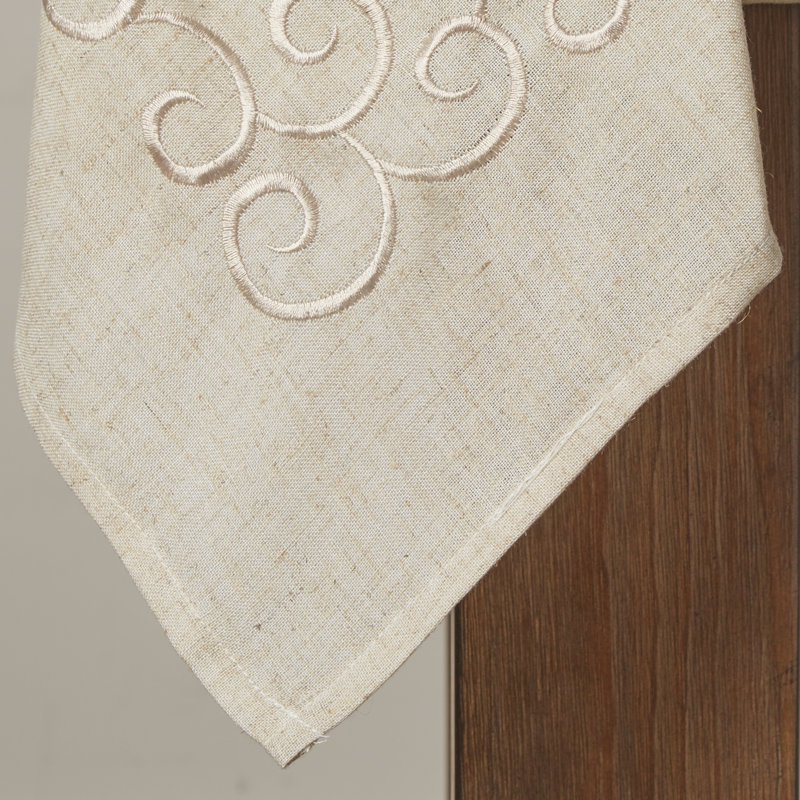 Adelline Scroll Design Tablecloth, 140" L x 67" W