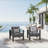 Set Of 2  28" All-Weather Metal Patio Armchairs-2062878067-2062878076