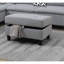 Canapé modulaire en lin gris