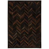 Apollo Cowhide Chevron Area Rug