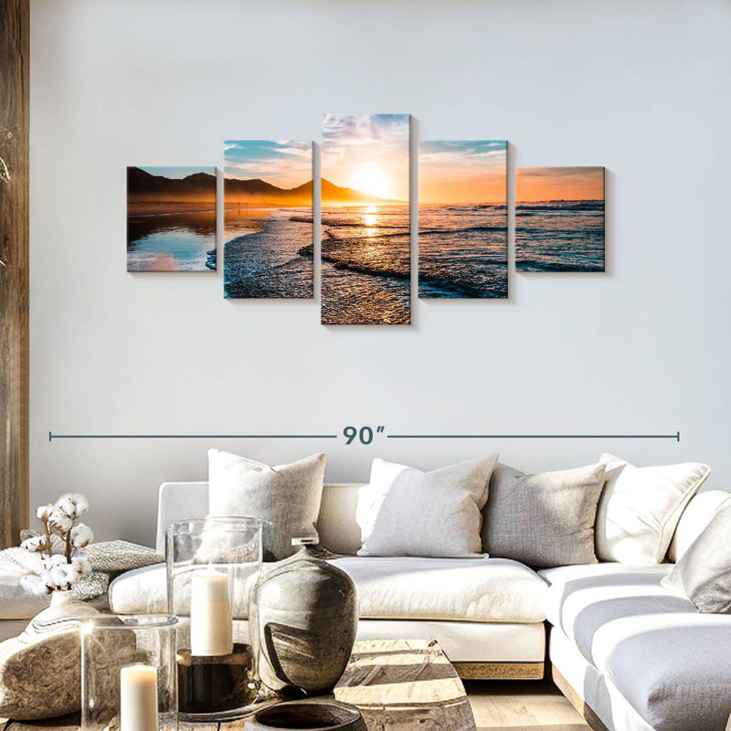 Gillard Sunset Beach Waves, 30" H x 68" W