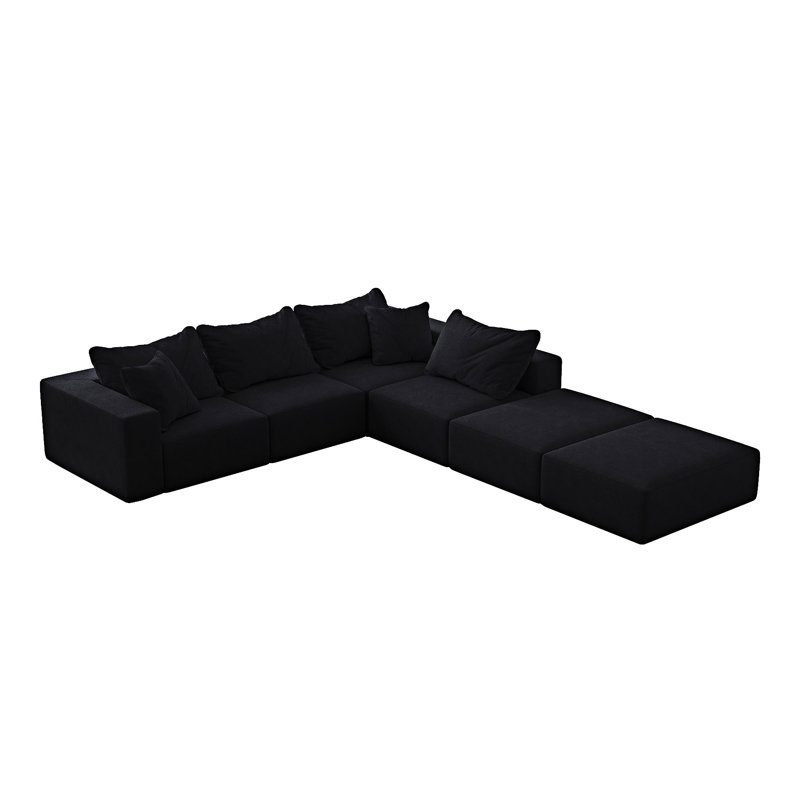 Upholstered Modular Sectional Sofa Couch