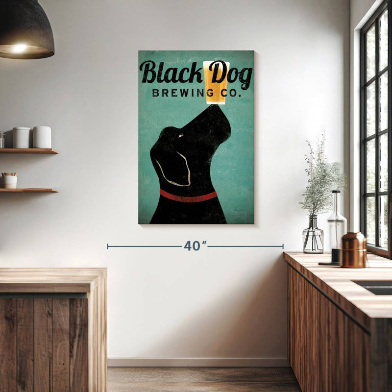 Brampt Black Dog Brewing Co, 39" H x 26" W
