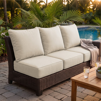 Ensemble de coussins de chaise d'extérieur en oléfine 24 x 24 x 6,2 pouces, confortable, durable et résistant aux intempéries