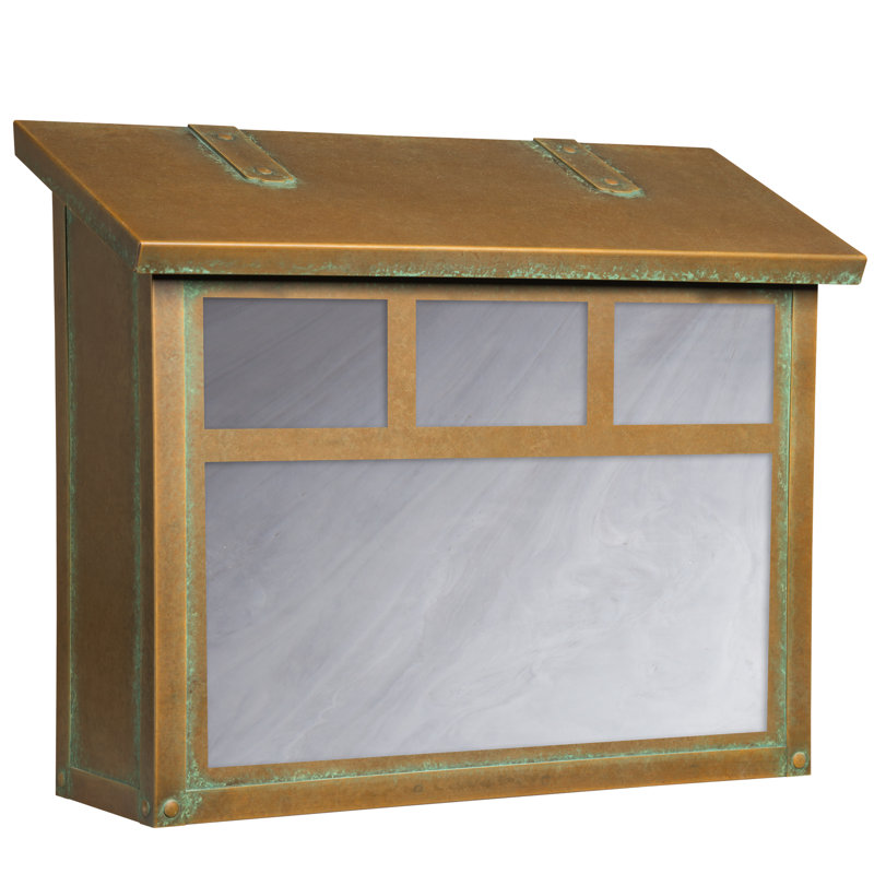 Boîte aux lettres murale double Giunta, Vert nouveau, Blanc vaporeux