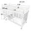 Grande cage pour animal de compagnie avec armoire de rangement et rouleau Profond, 23,7 de largeur, 34,06 de hauteur, noir et gris anthracite-1919560106-1919560101