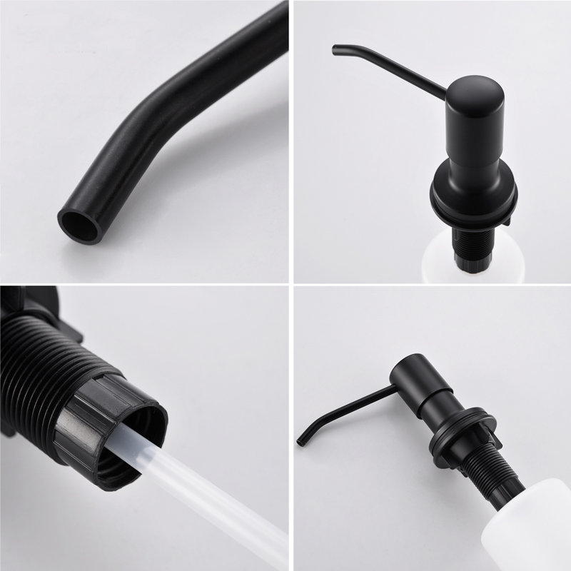 Black Stainless Steel Sink Mounted Soap Dispenser