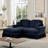 Chenille Loveseat with Flared Arms and ottoman-96757126