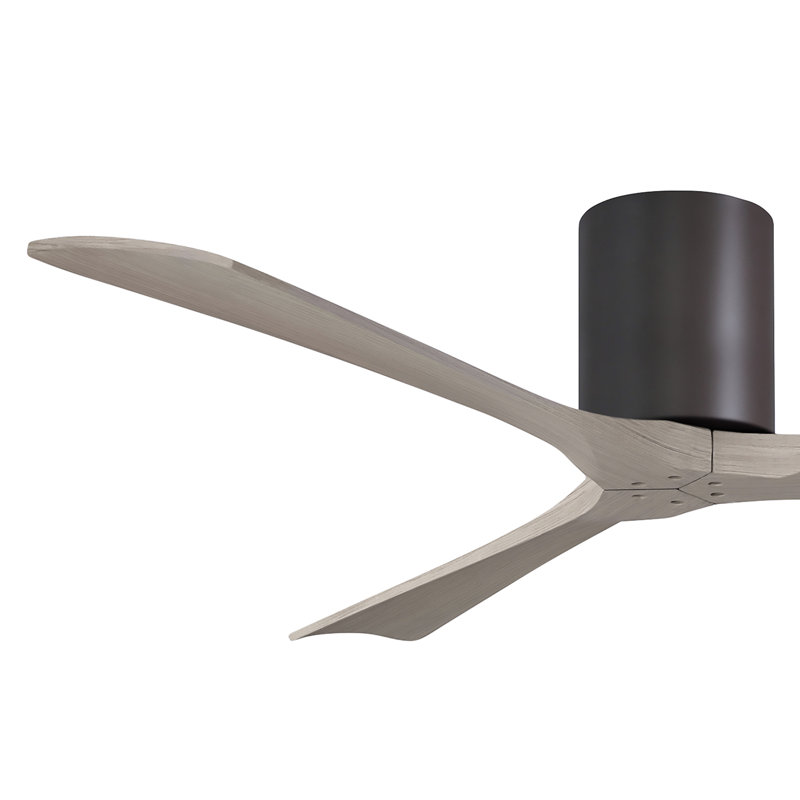 Ventilateur de plafond à 3 pales Olivier, Bronze texturé, Ton bois de frêne gris, 72"