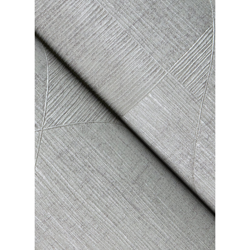 Rouleau de papier peint métallique Heinly, Argent argent