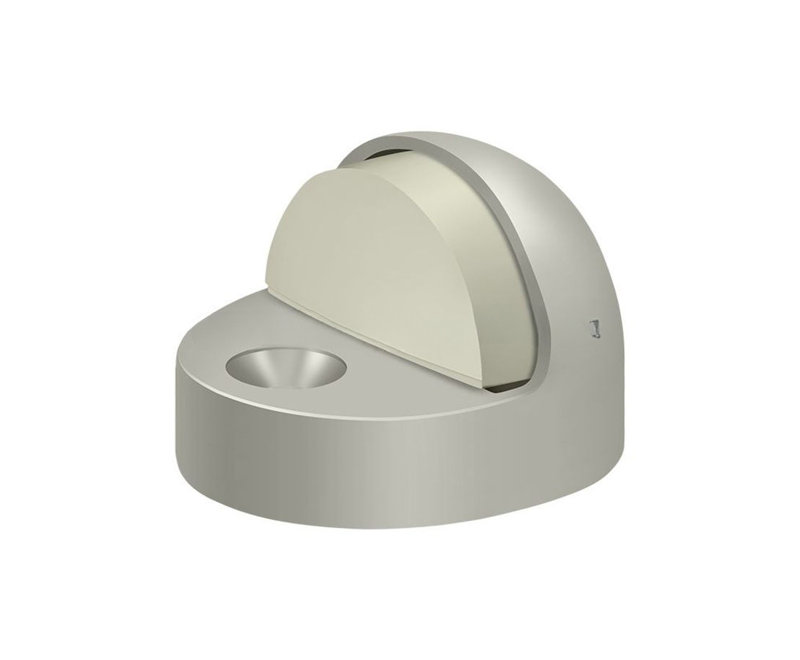 Deltana DSHP916U15 Dome Stop haut profil, laiton massif nickel brossé, Nickel brossé, H 34,92 po x l 44,45 po x P 44,45 po