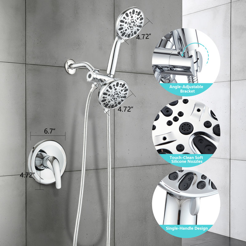All-In-One Kit with Rough in-Valve, Chrome
